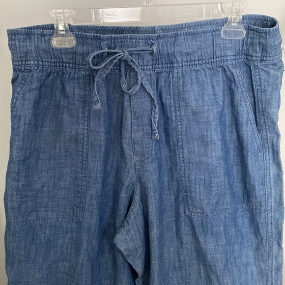 Women’s Gap drawstring lightweight cotton fabric denim joggers - Picture 2 of 6